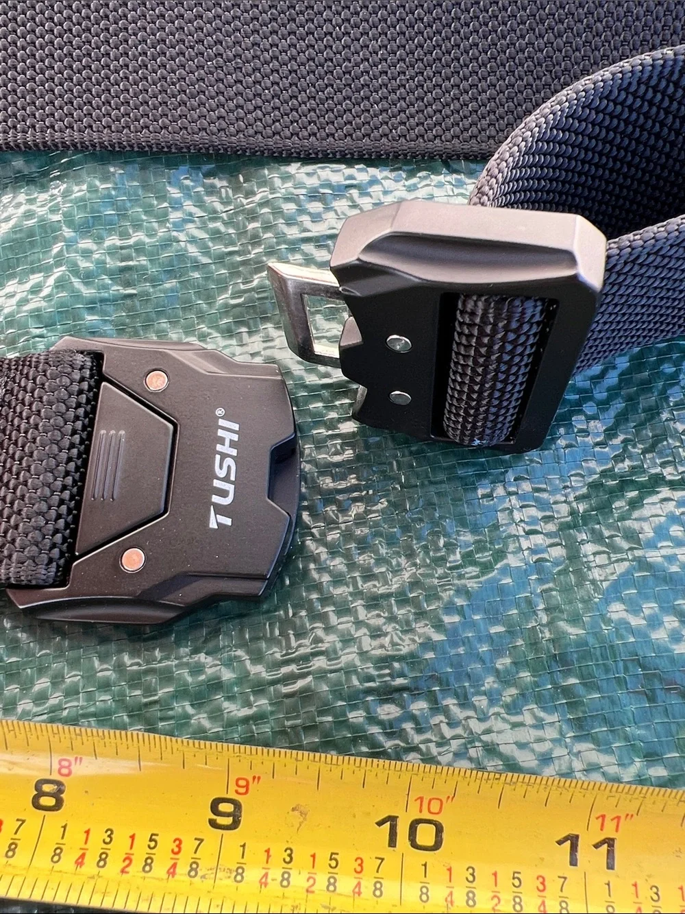 Black Tactical Web Belt with Quick-Release Buckle